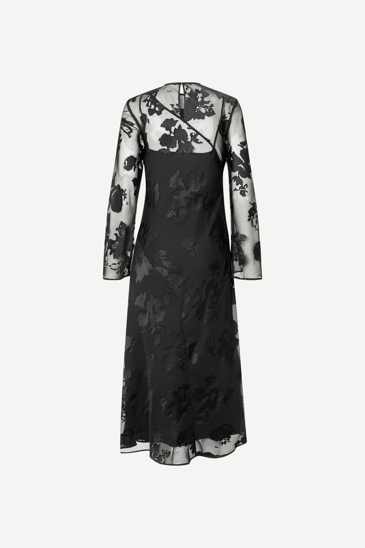 Samadeleine Dress - Black Blooming Burnout