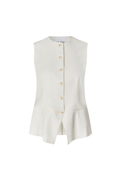 Saruma Vest - Egret