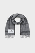 Halsduk Svea Wool Mix - Light Grey Melange/Black