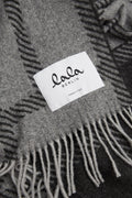 Halsduk Svea Wool Mix - Light Grey Melange/Black