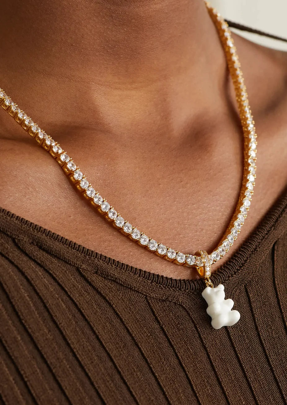 Serena Necklace - Clear Gold