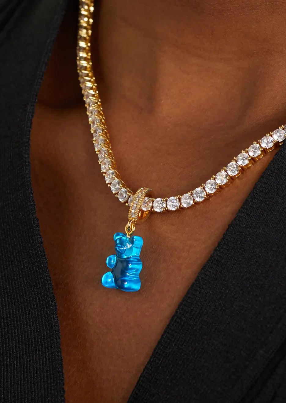 Serena Necklace - Clear Gold