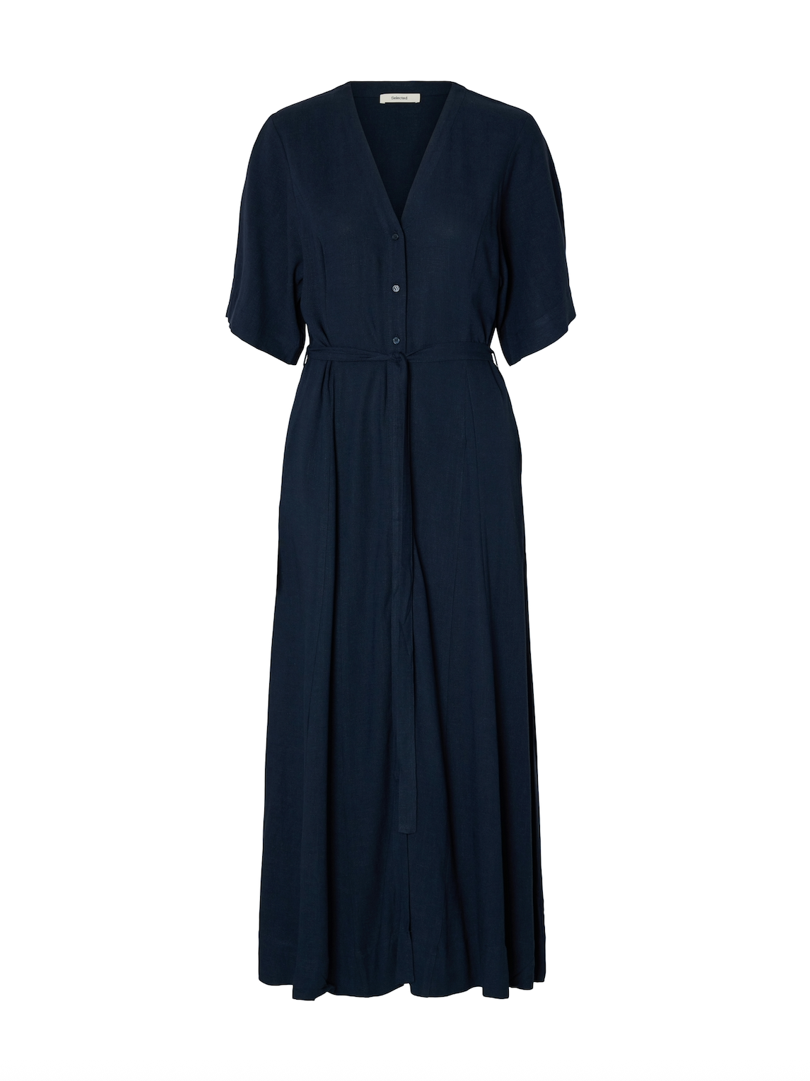 Viva Regular Linen Blend Klänning - Dark Sapphire