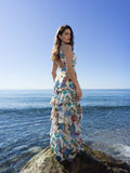 Paloma Halterneck Chiffong Maxiklänning - Botanic Florals