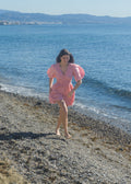 Elvira V-Neck Mini Dress - Blush