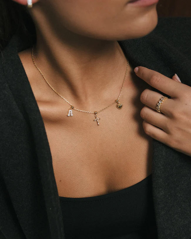 Cross Charm - Guld