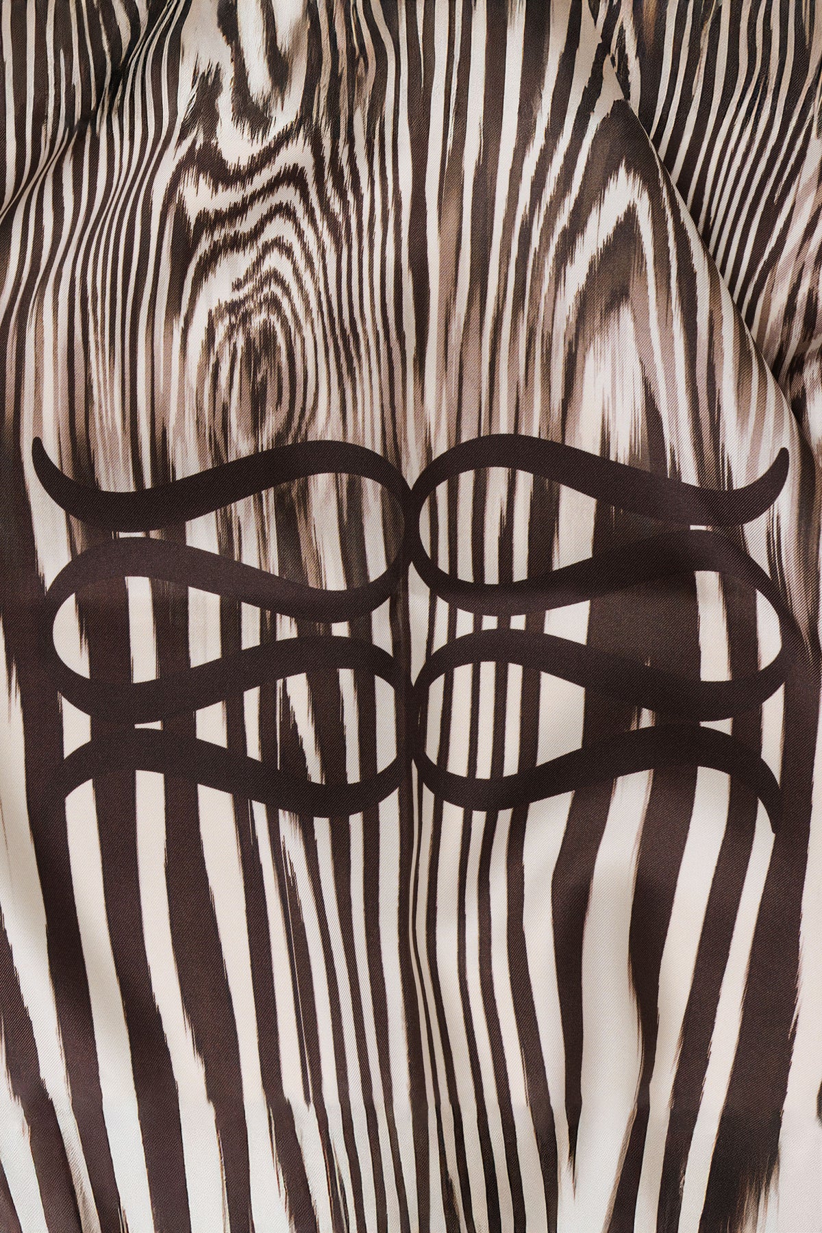 Silk Twill Fringe Scarf - Moire