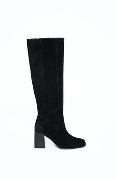 Siwa Suede Knee Boot - Black