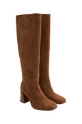 Siwa Suede Knee Boot - Dark Camel