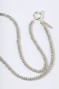 Skinny Diamond Necklace - Silver