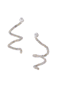 Skinny Viper Earrings - Silver