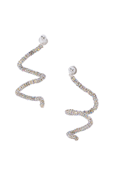 Skinny Viper Earrings - Silver