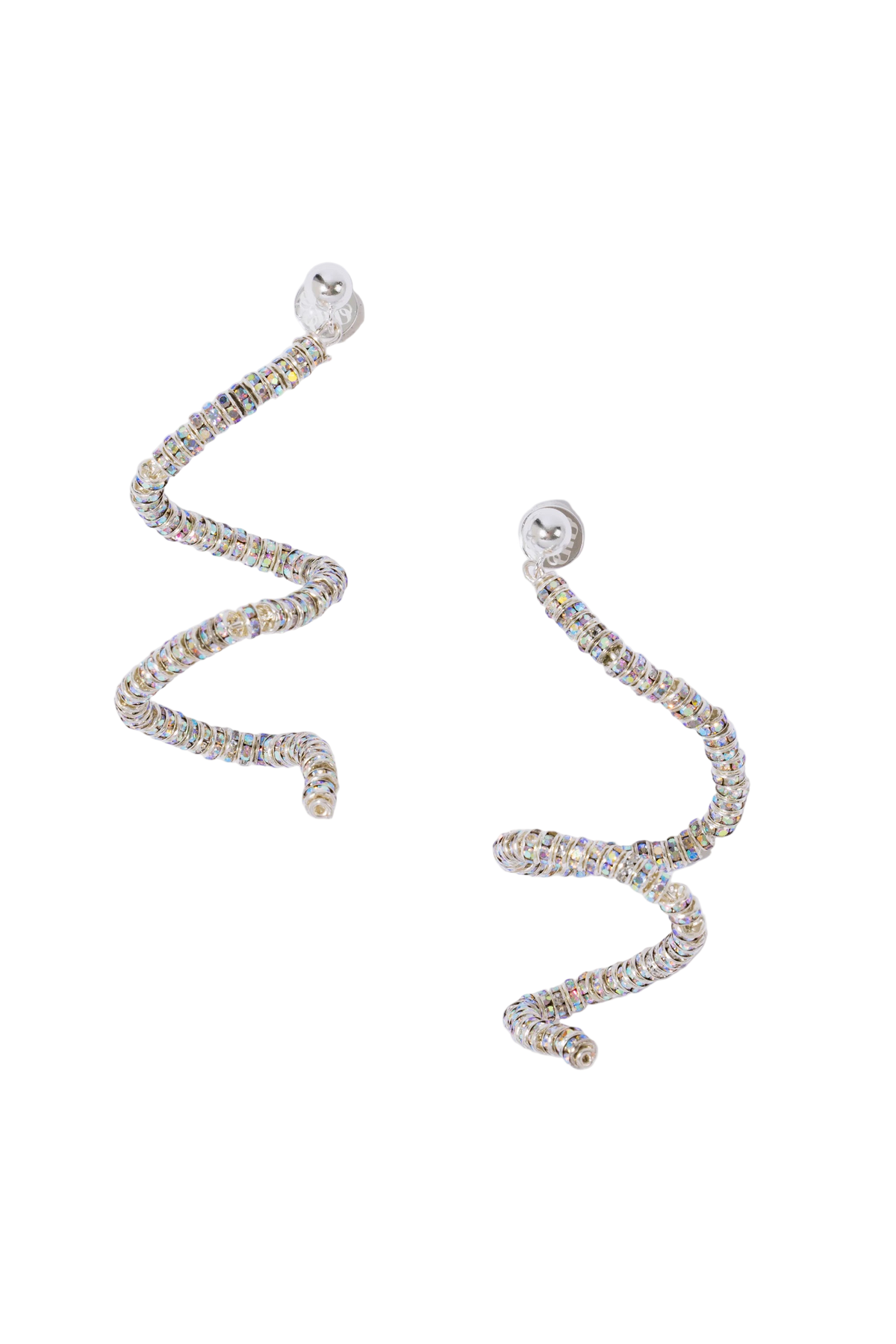 Skinny Viper Earrings - Silver