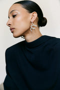 Skinny Viper Earrings - Silver
