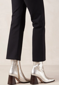 South Leather Ankle Boots - Shimmer Silver