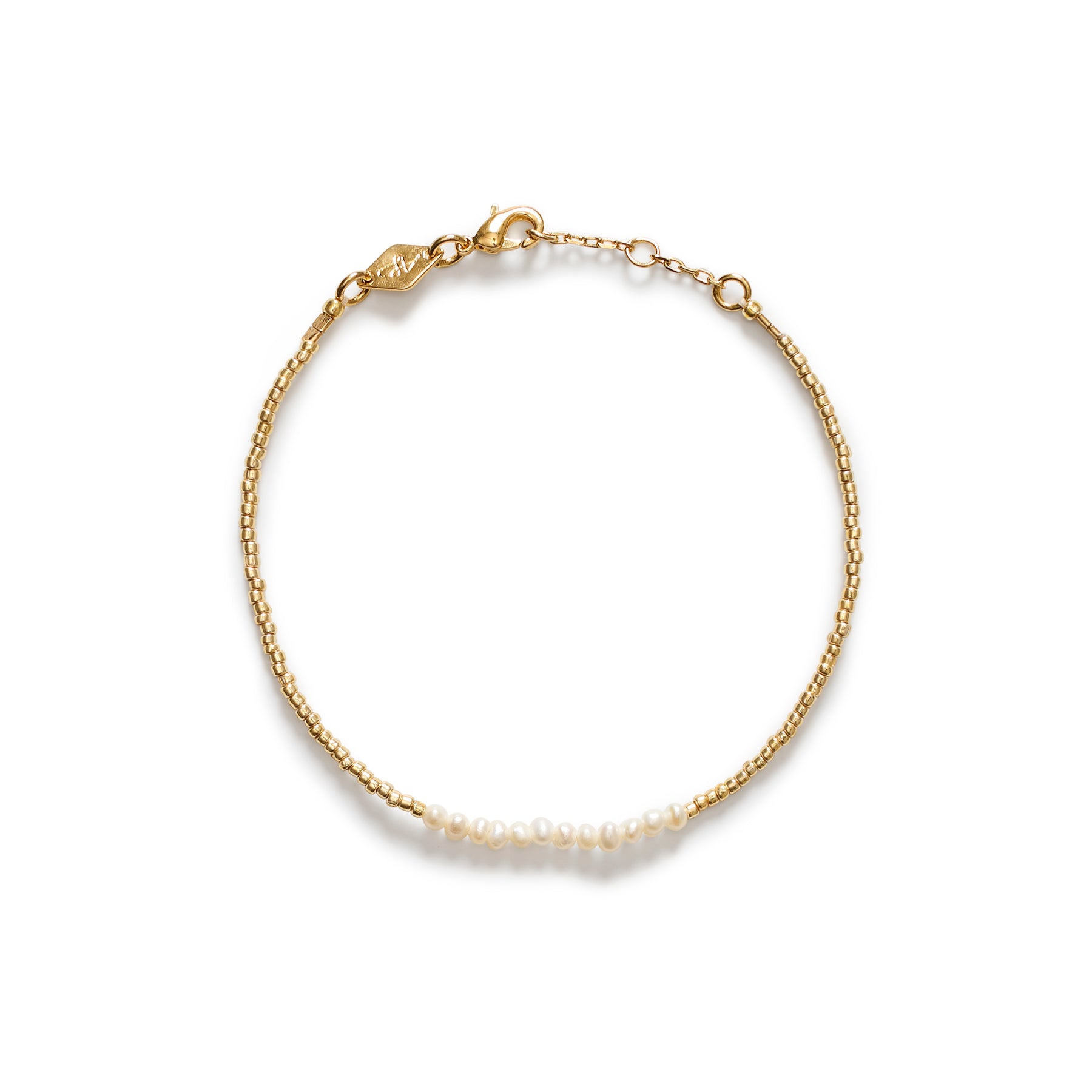Slim Pearly Bracelet - Gold