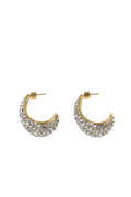 Small Crescent Hoops - Guld/Klar