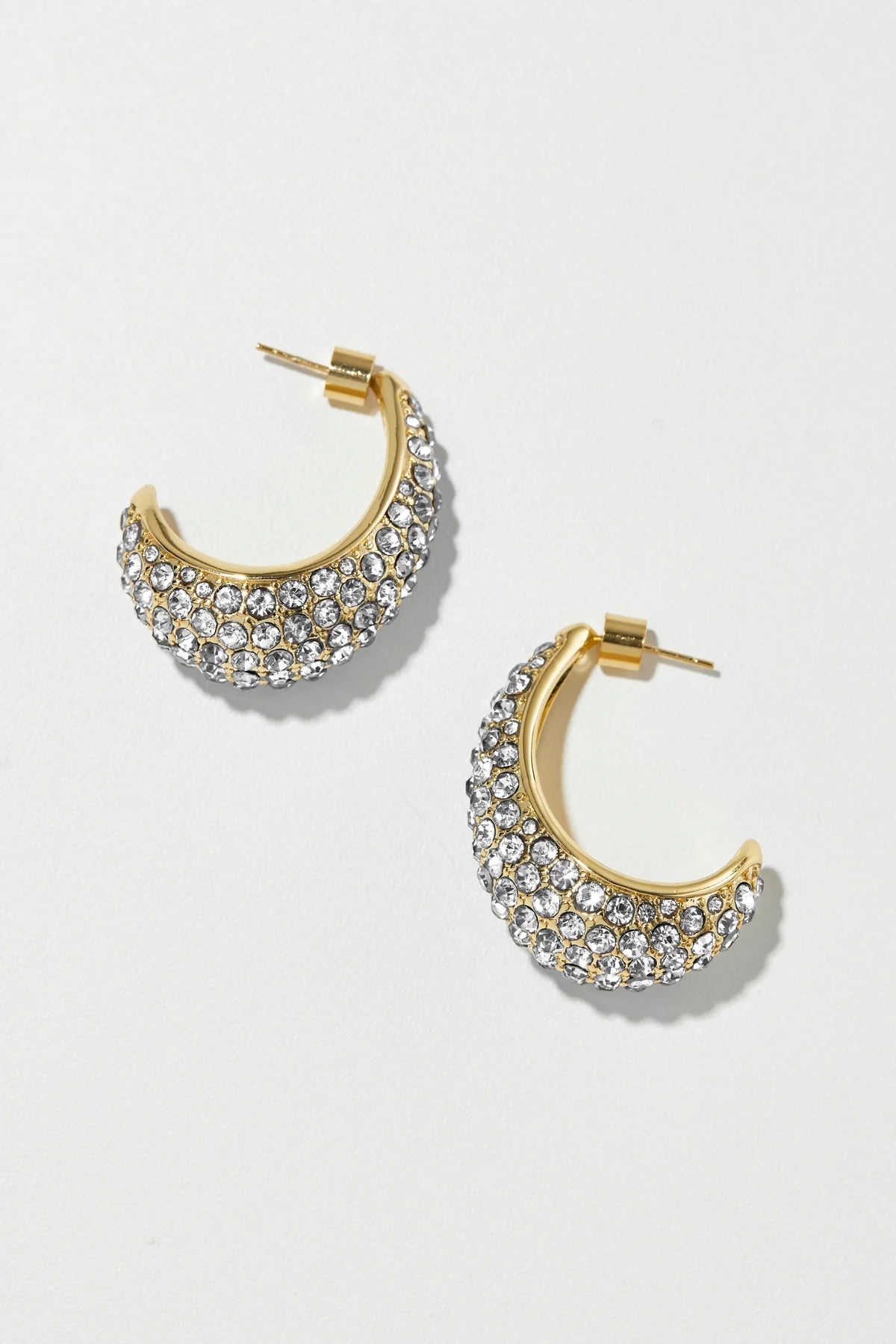 Small Crescent Hoops - Guld/Klar