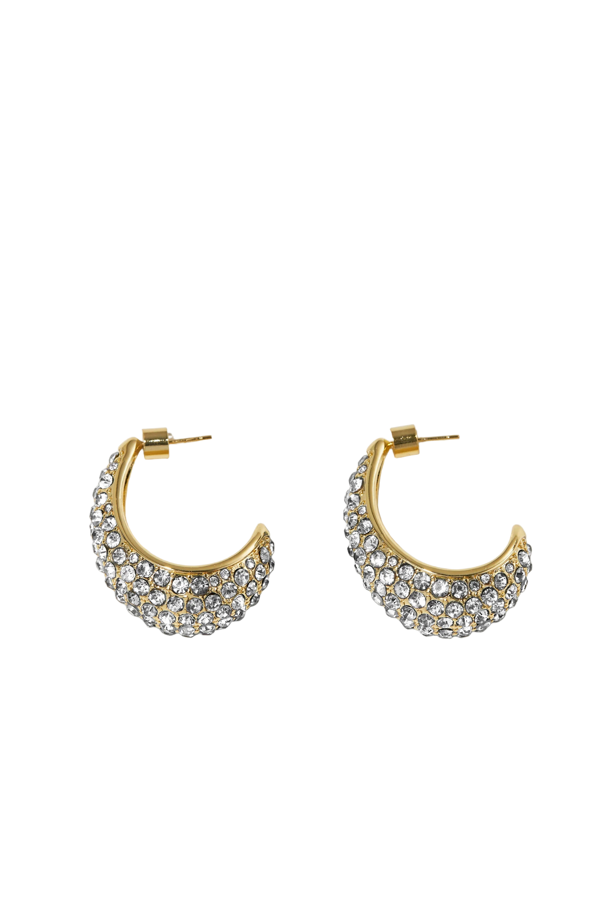 Small Crescent Hoops - Guld/Klar