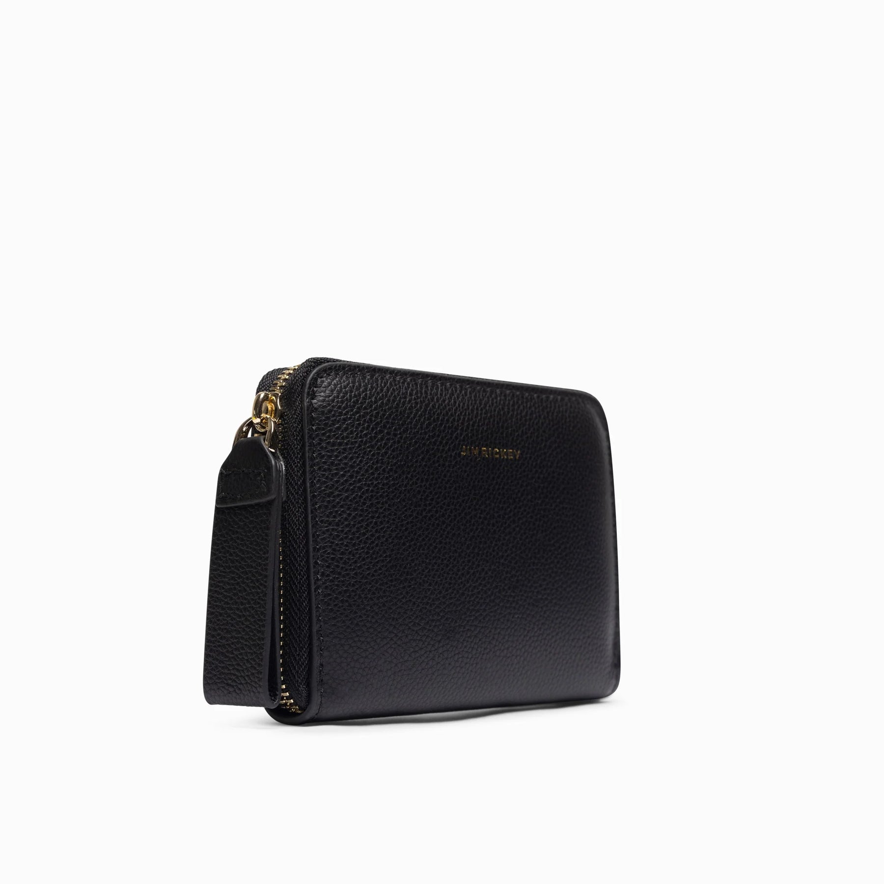 Small Zip Wallet - Svart Skinn