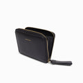 Small Zip Wallet - Svart Skinn