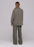Sophie Wool Blend Shirt - Grå Randig