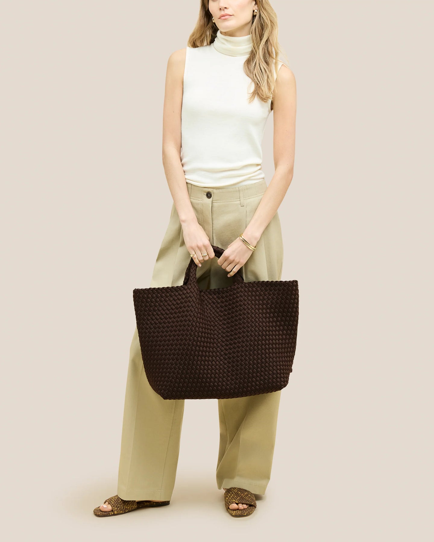 St Barths Large Tote - Chocolate