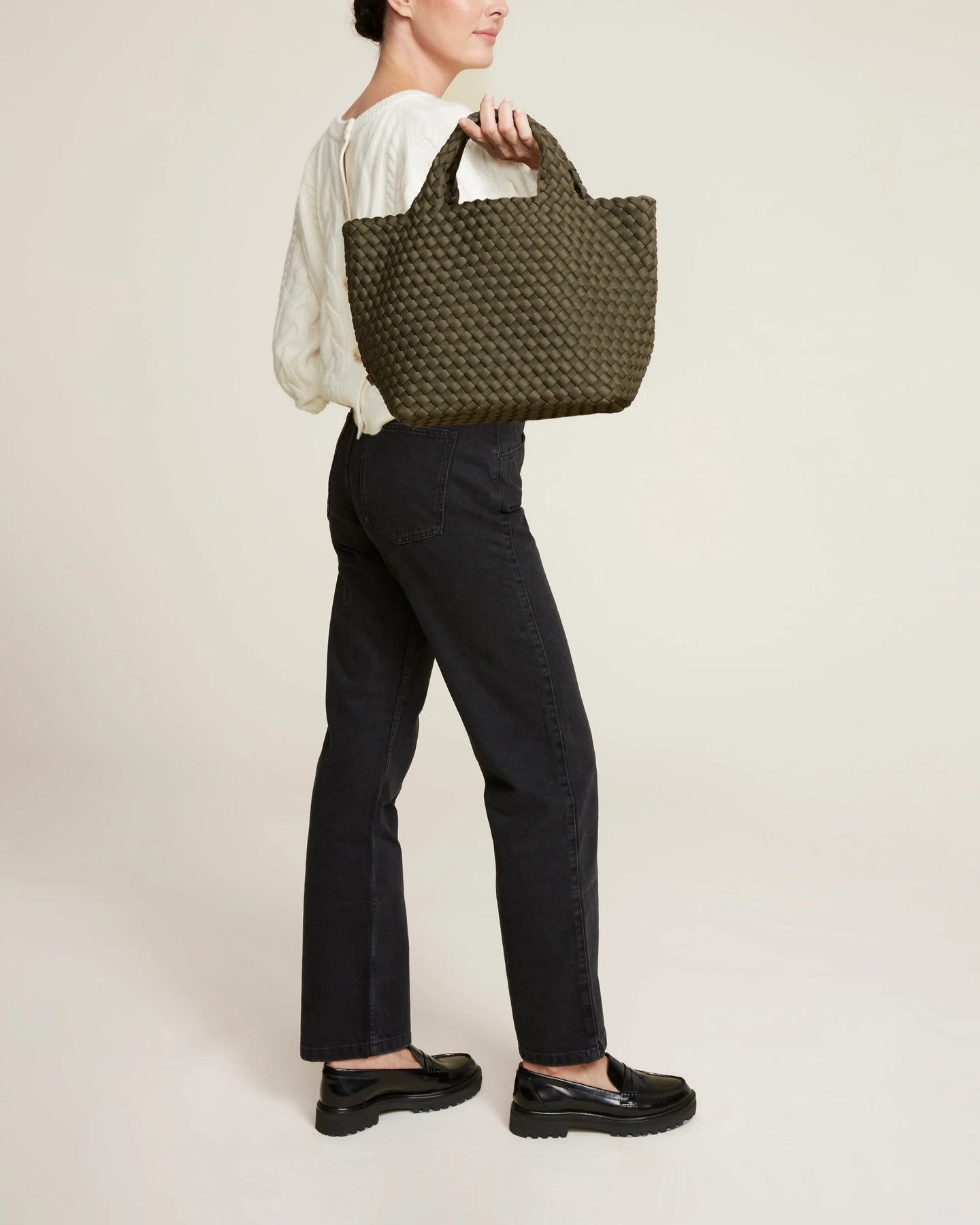 St Barths Medium Tote - Oliv