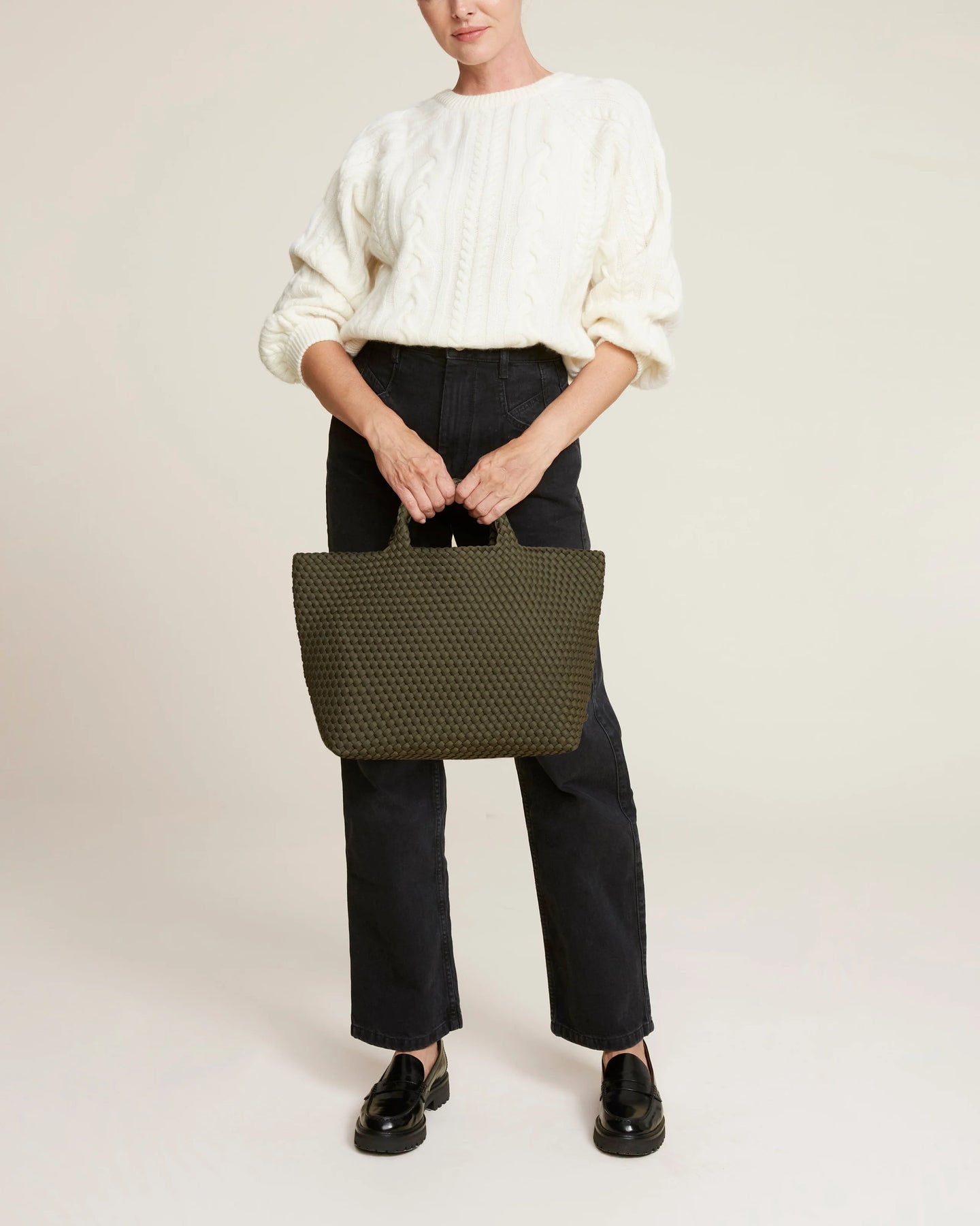 St Barths Medium Tote - Oliv