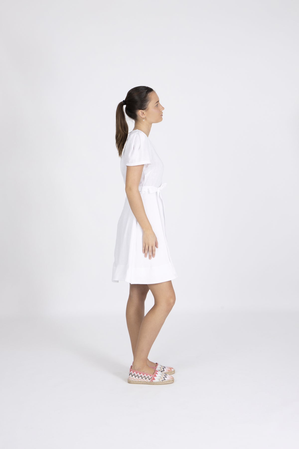 Zenya Linen Dress - White