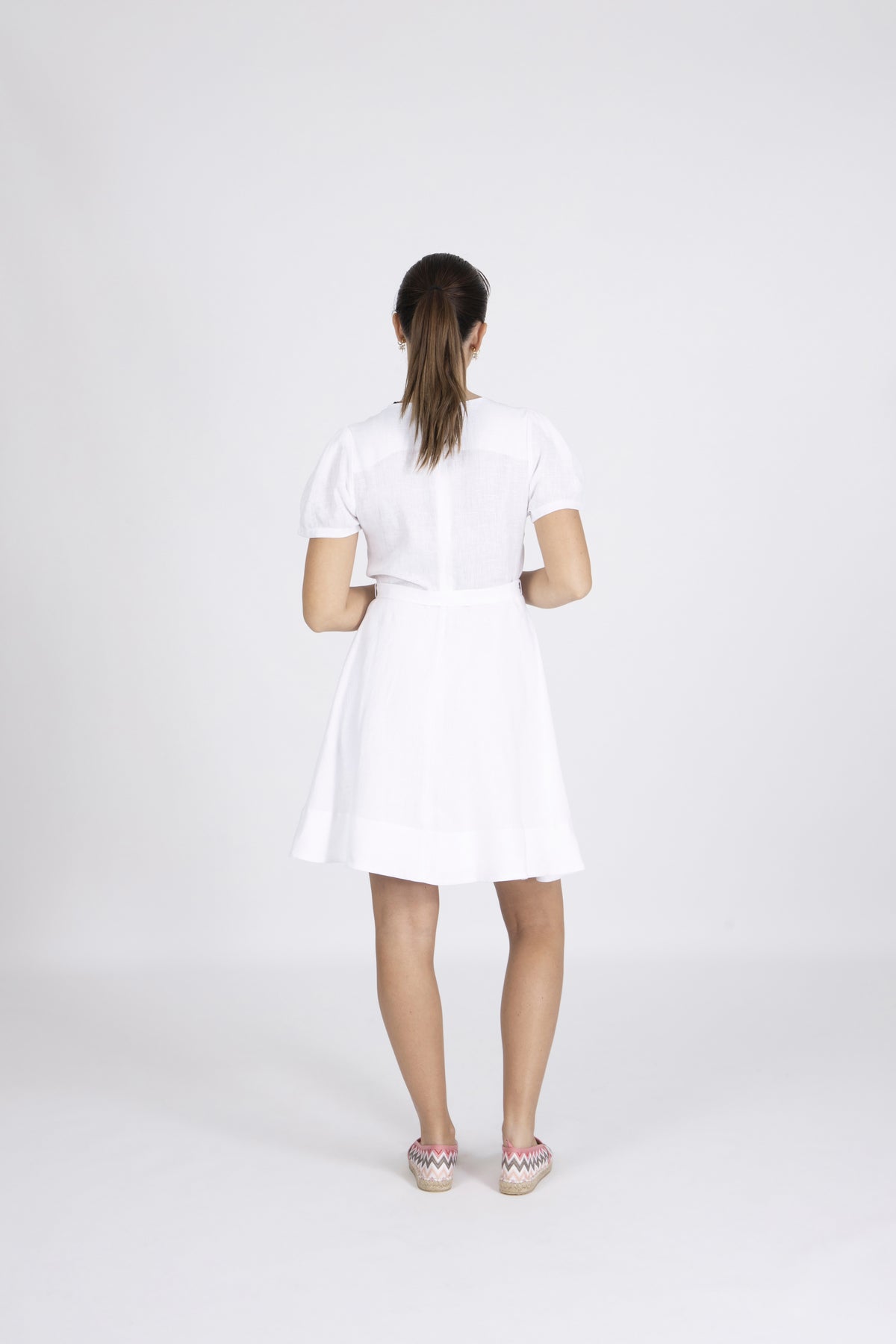 Zenya Linen Dress - White