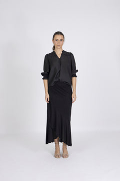 Callumcc Frill Ss Shirt - Black