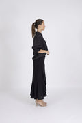 Petrine Linen Skirt - Black