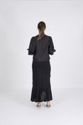 Petrine Linen Skirt - Black