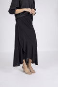 Petrine Linen Skirt - Black