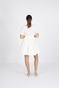 Beatrice Ss Short Broderi Dress B - Snow White