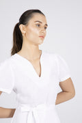 Zenya Linen Dress - White