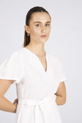 Zenya Linen Dress - White