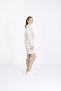 Vittoria Hw Wide Striped Shorts B - Snow White Grey Stripes