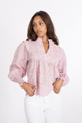Emma Poplin Blouse - Pink