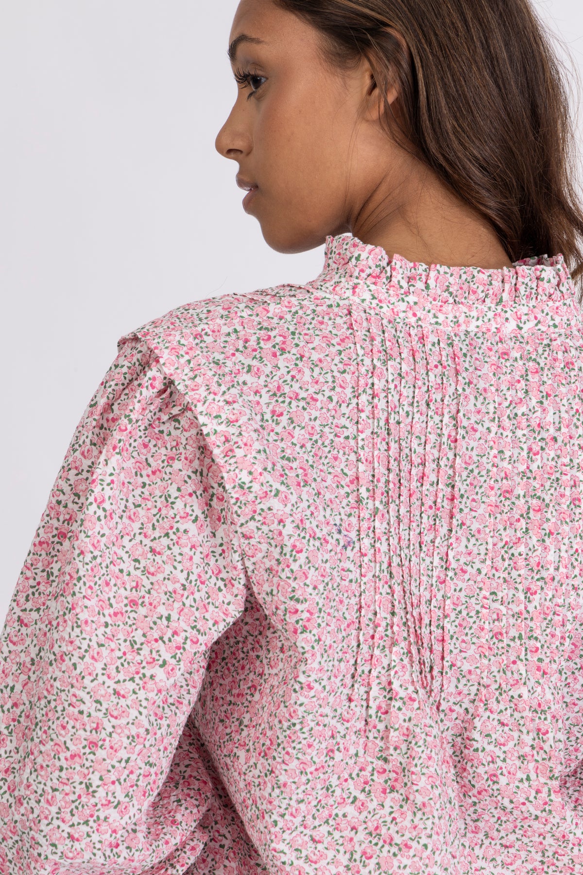 Emma Poplin Blouse - Pink