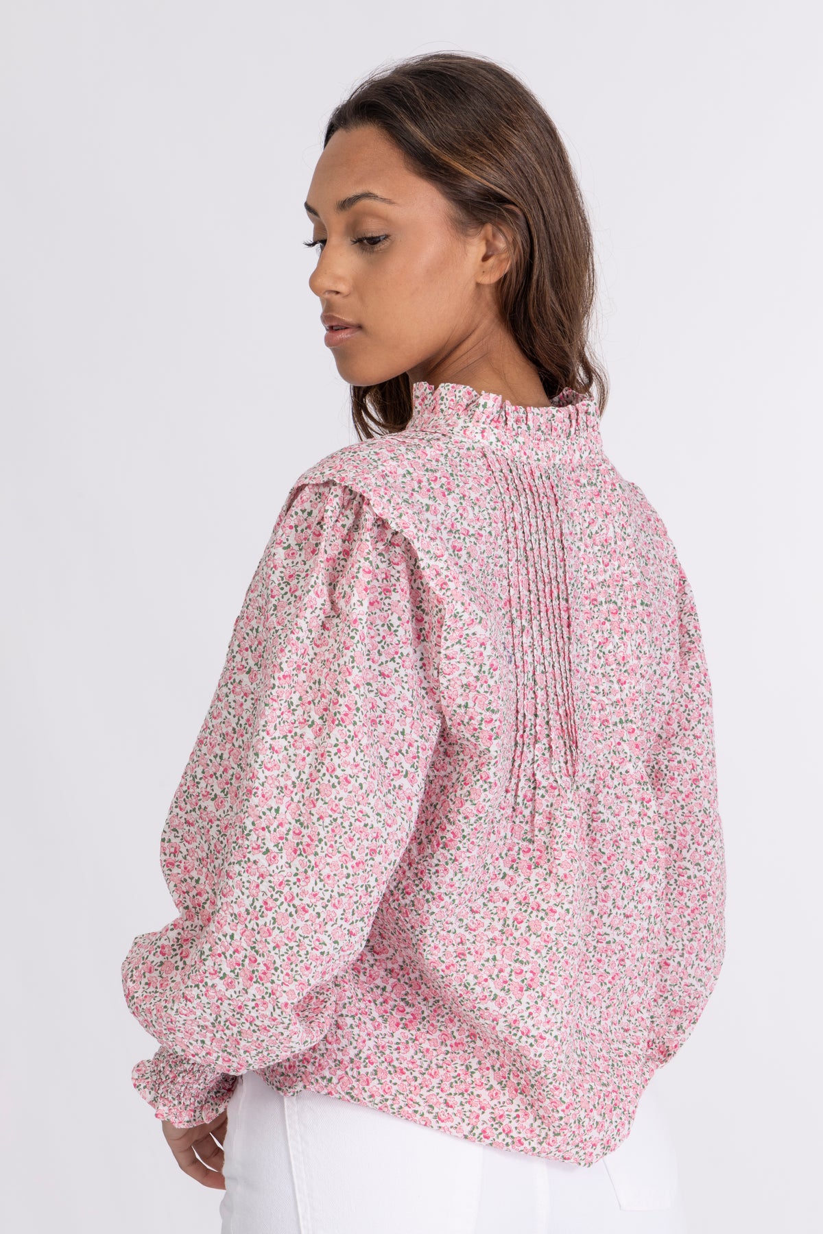 Emma Poplin Blouse - Pink
