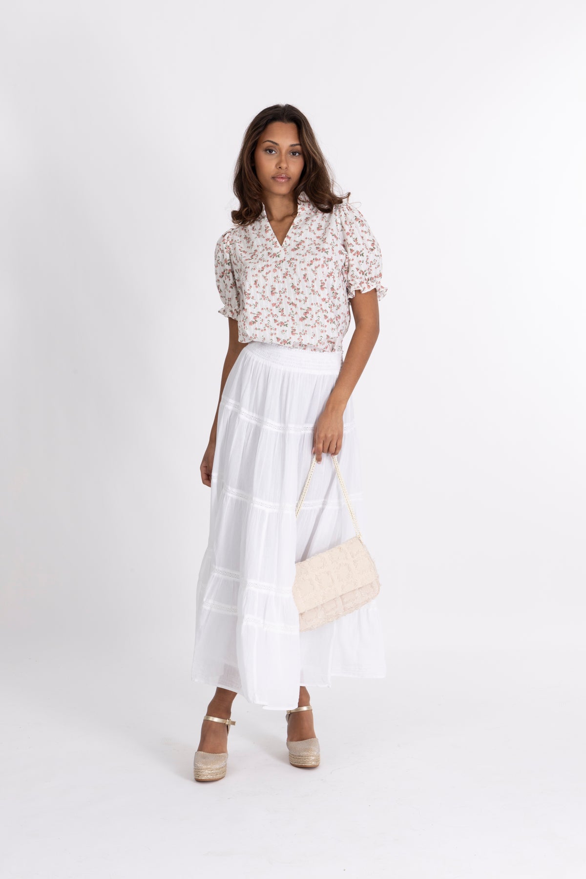 Vendla Voile Maxi Skirt - White