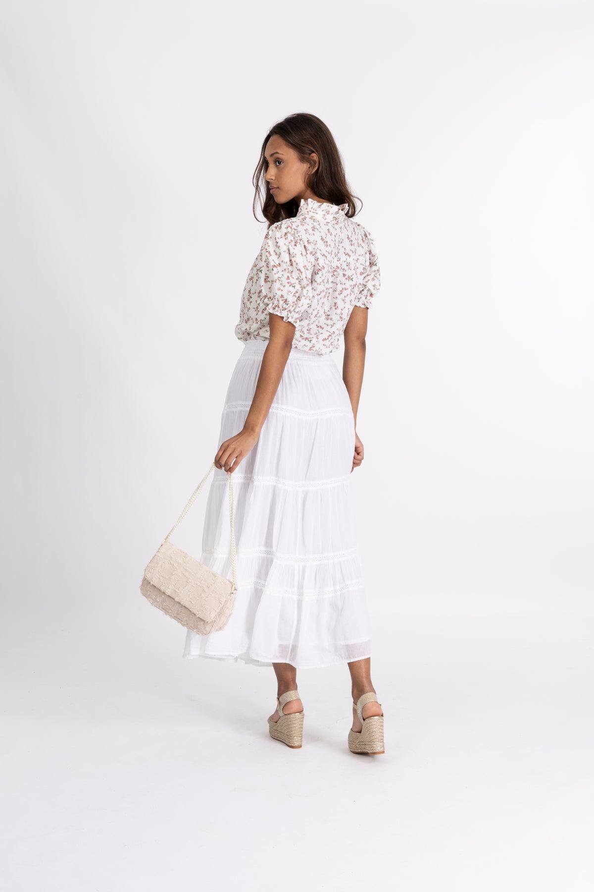 Vendla Voile Maxi Skirt - White