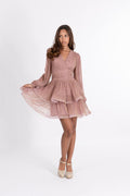 Jade Wave Dress - Light Pink Sparkle