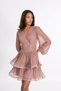 Jade Wave Dress - Light Pink Sparkle