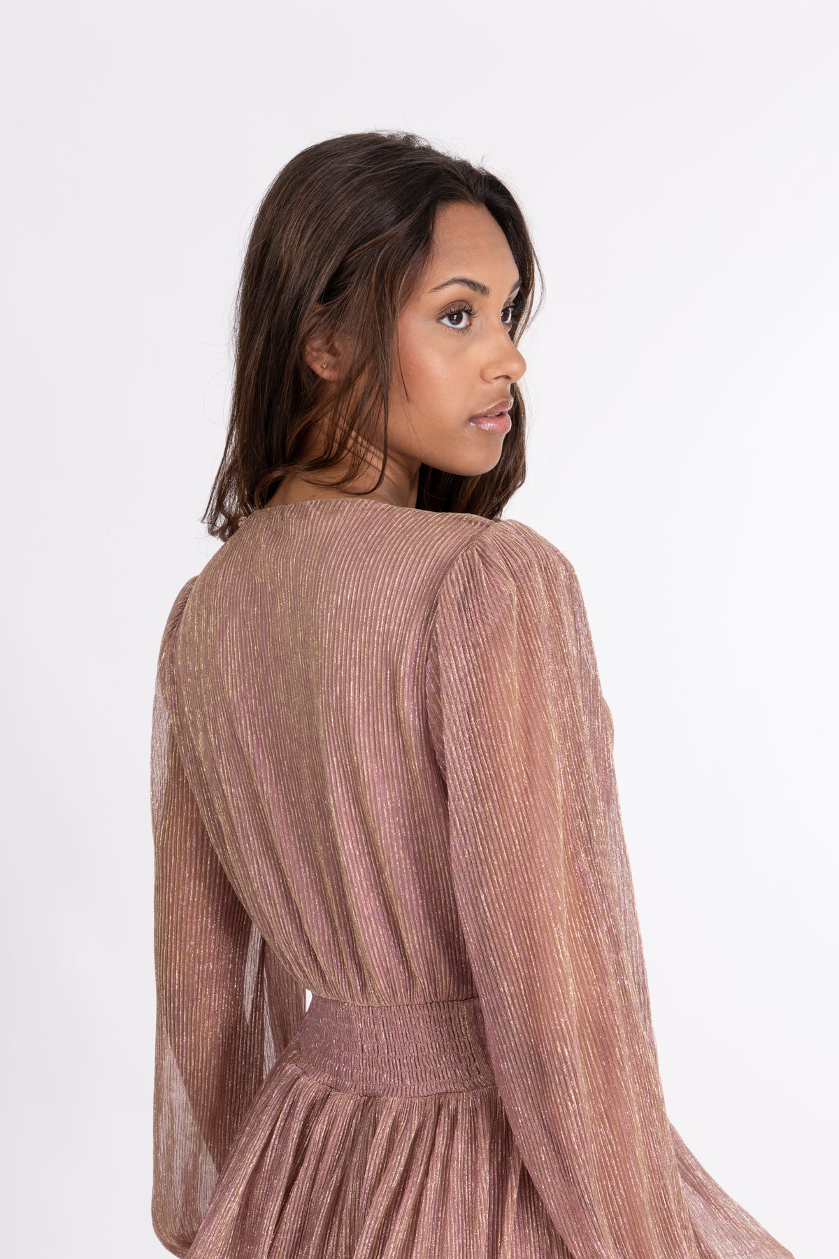Jade Wave Dress - Light Pink Sparkle
