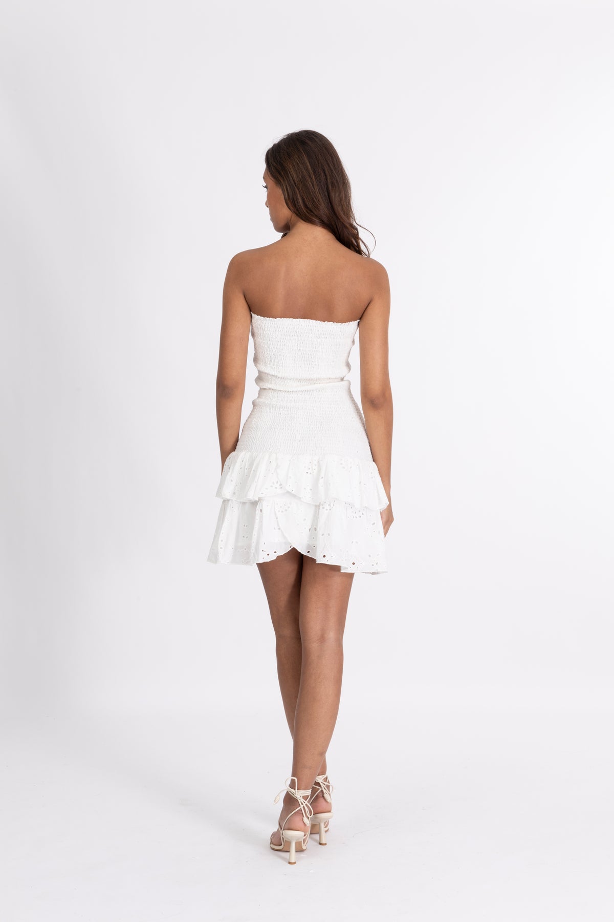 Kanutte Embroidery Dress - White