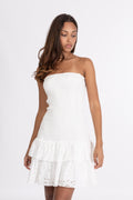 Kanutte Embroidery Dress - White