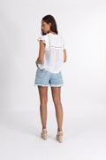 Vår Voile Top - White